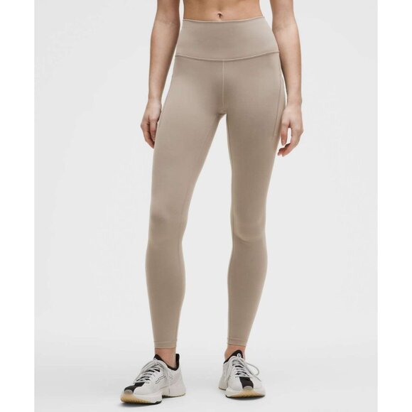 Lululemon Wunder Train High-Rise Tight With Pockets 28" Warm Ash Grey Size 18 - Picture 1 of 3